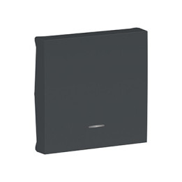 Enjoliveur avec voyant Unica - 2 modules - Anthracite