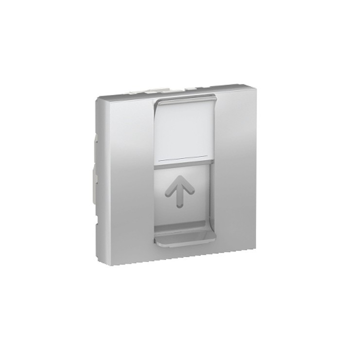 Prise RJ45 Unica - Cat.6A FTP - 2 modules - Alu