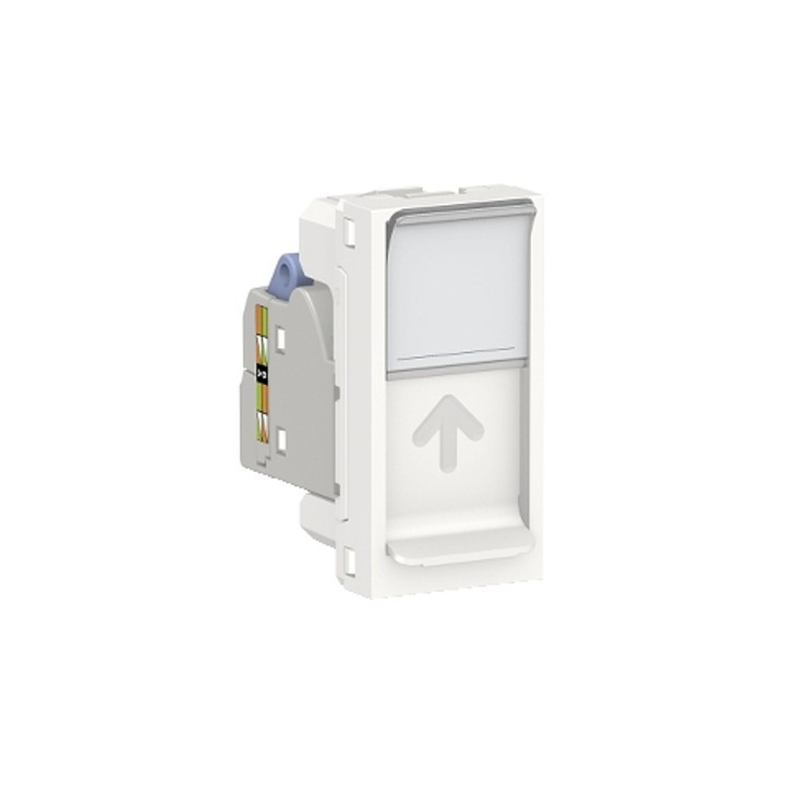 Prise RJ45 Unica - Cat.6 FTP - 1 module - Blanc