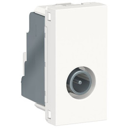 Prise télévision Unica - Mâle - 2 modules - Blanc