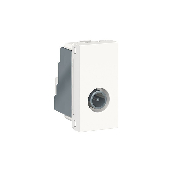 Prise télévision Unica - Mâle - 2 modules - Blanc