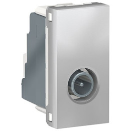Prise télévision Unica - Mâle - 1 module - Alu