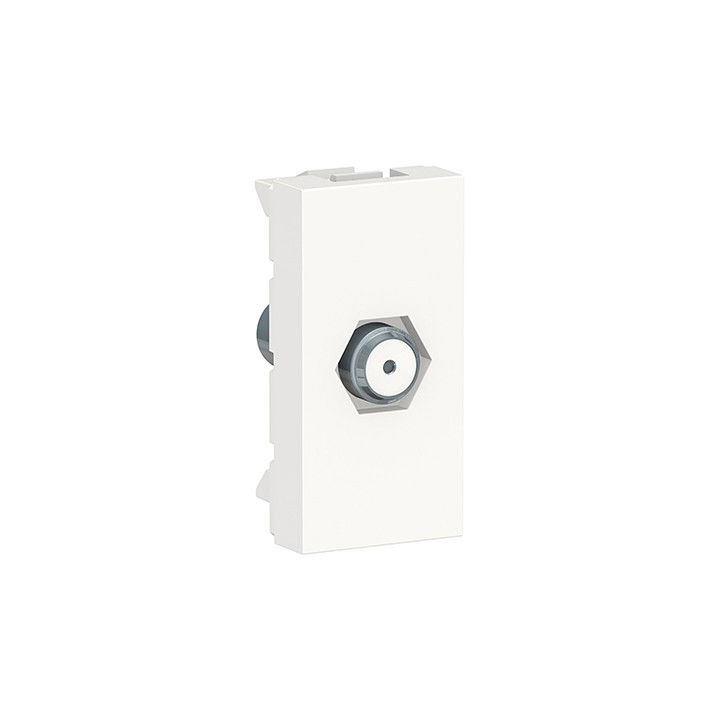 Prise télévision Unica - Femelle - 1 module - Blanc