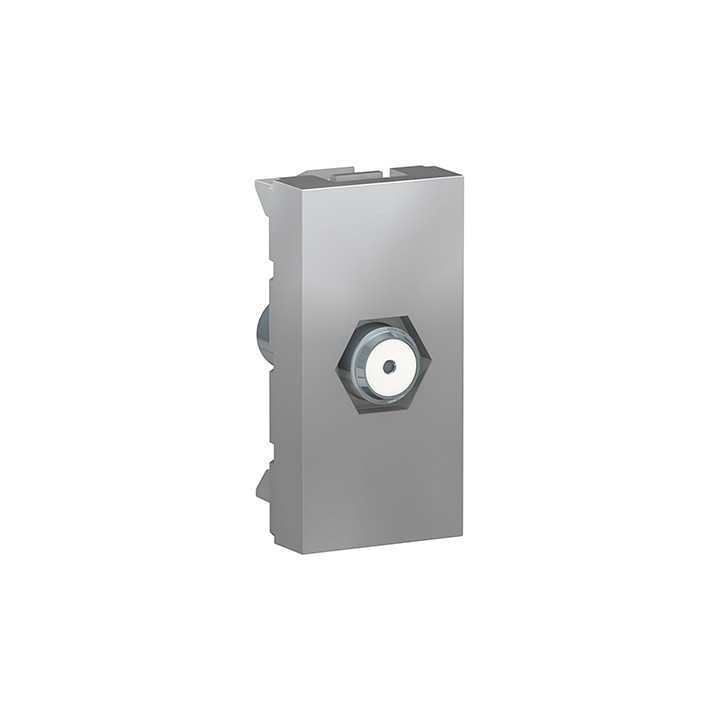 Prise télévision Unica - Femelle - 1 module - Alu