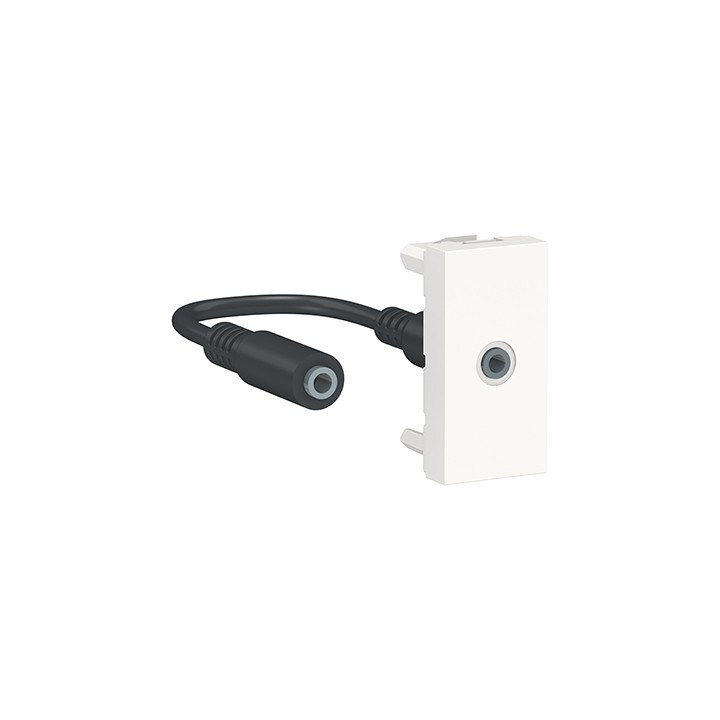 Prise mini jack Unica - 1 module - Blanc