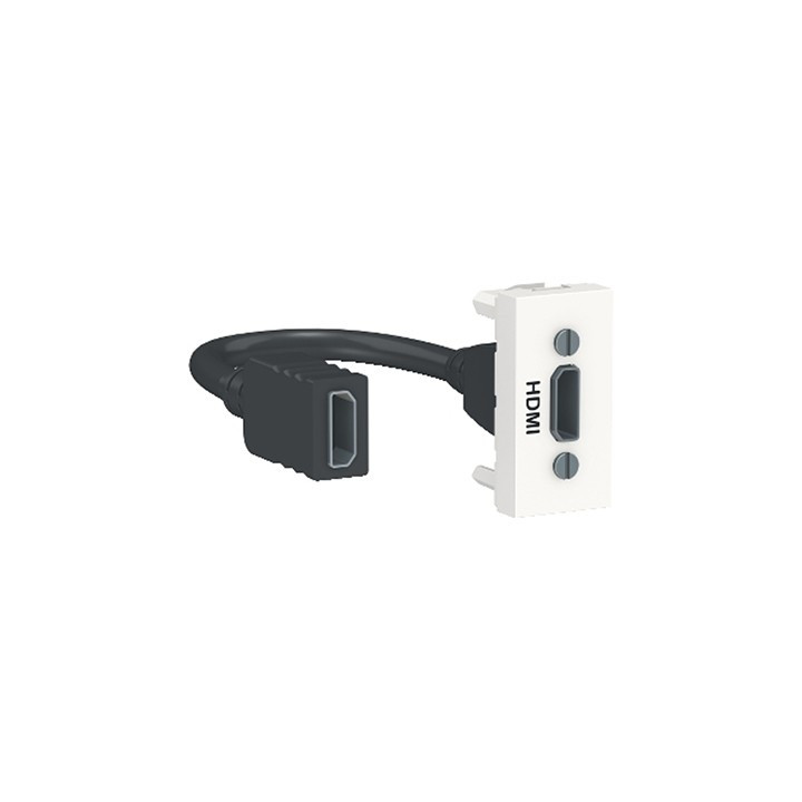 Prise HDMI Unica - 1 module - Blanc