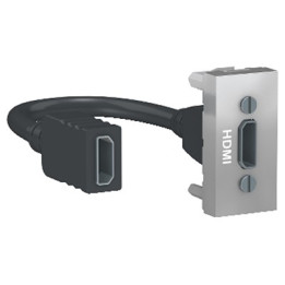 Prise HDMI Unica - 1 module - Alu