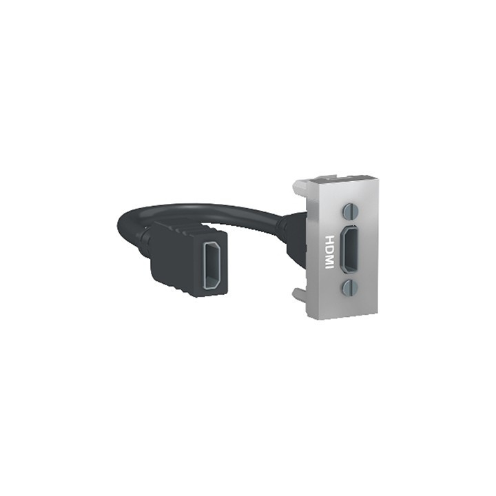 Prise HDMI Unica - 1 module - Alu