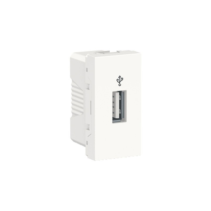 Prise USB 3.0 Unica - 1 module - Blanc