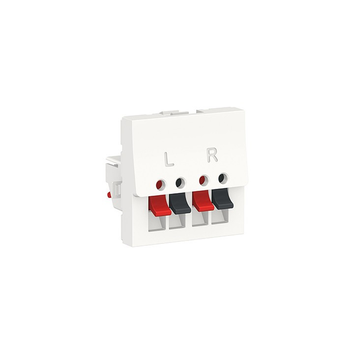 Prise multiservices Unica - 2 modules - Blanc