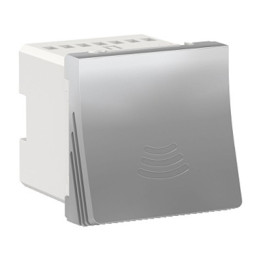 Sonnette électronique Unica - 70dB/1min - 230Vca - 2 modules - Alu