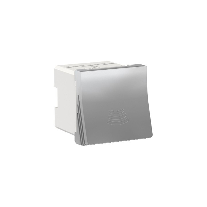 Sonnette électronique Unica - 70dB/1min - 230Vca - 2 modules - Alu