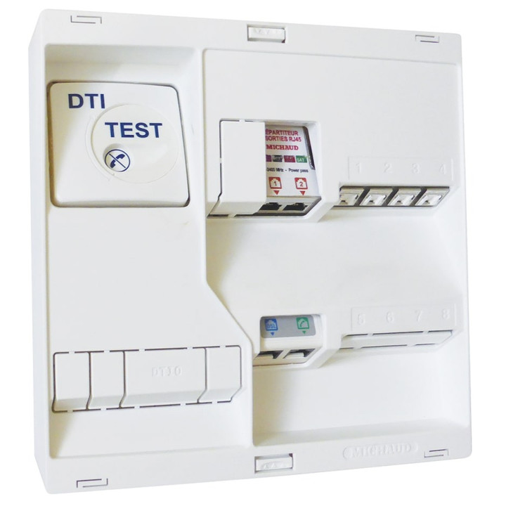 Tableau de communication Néo - Grade 1 - 4RJ45 - Filtre DSL+Tel