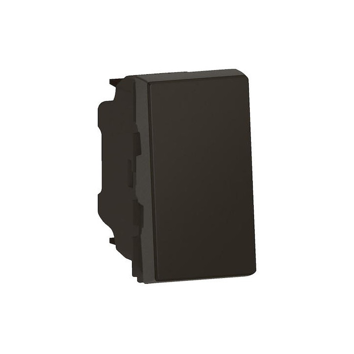 Interrupteur ou va-et-vient Mosaic Easy Led - 1 module - 10AX - Noir mat
