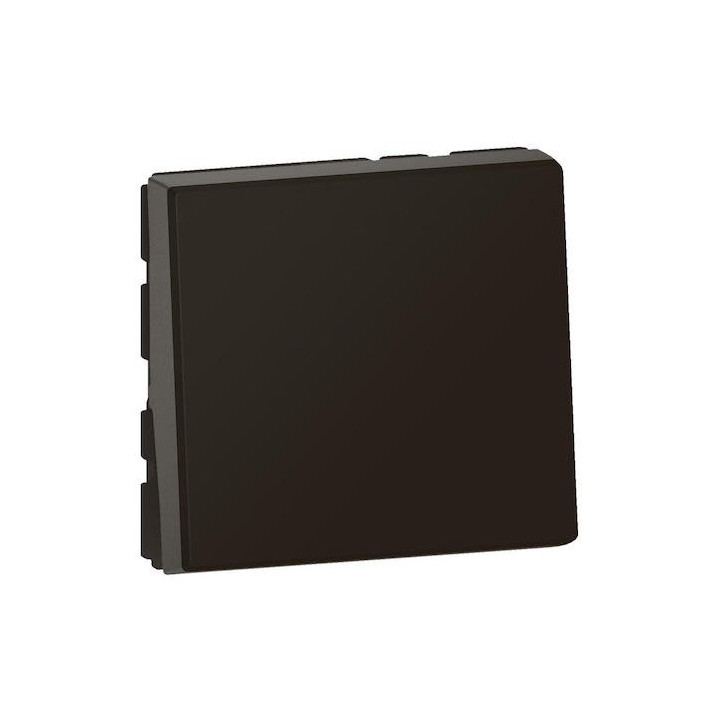 Interrupteur ou va-et-vient Mosaic Easy Led - 2 modules - 10AX - Noir mat