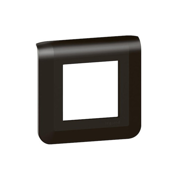 Plaque de finition pour appareillage Mosaic - 1 module - Noir mat