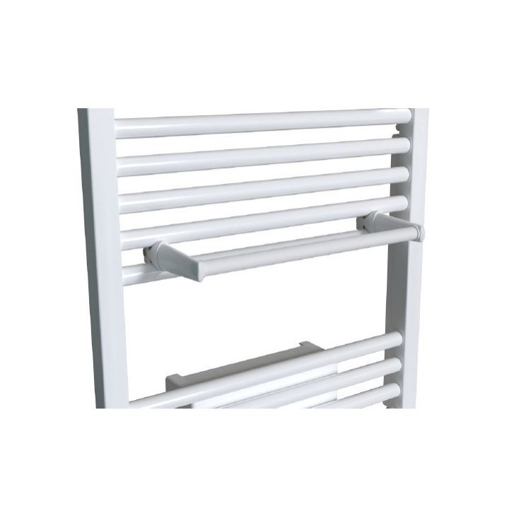 Barre support pour sèche-serviettes à tubes ronds - Blanc