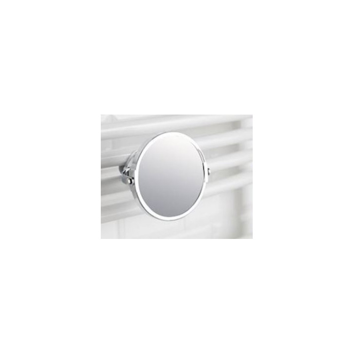 Miroir suspendu pour sèche-serviettes - Rond - Chrome