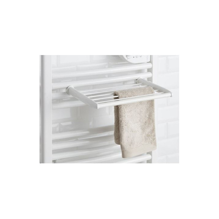 Barre sèche-linge pour sèche-serviettes à tubes ronds - Blanc