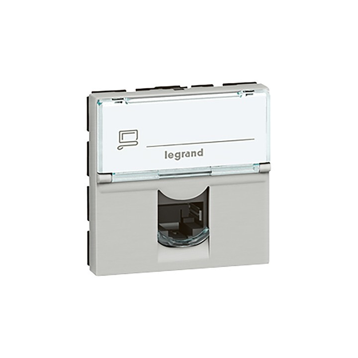 Prise Mosaic RJ45 - Catégorie 6 - FTP - Aluminium