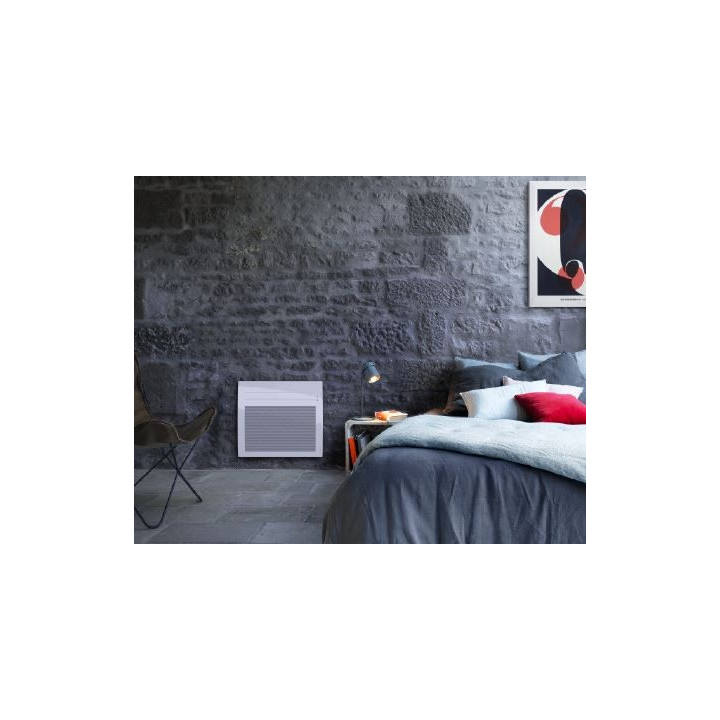 Radiateur Tatou connecté pilotage intelligent Horizontal - 1250W - Blanc