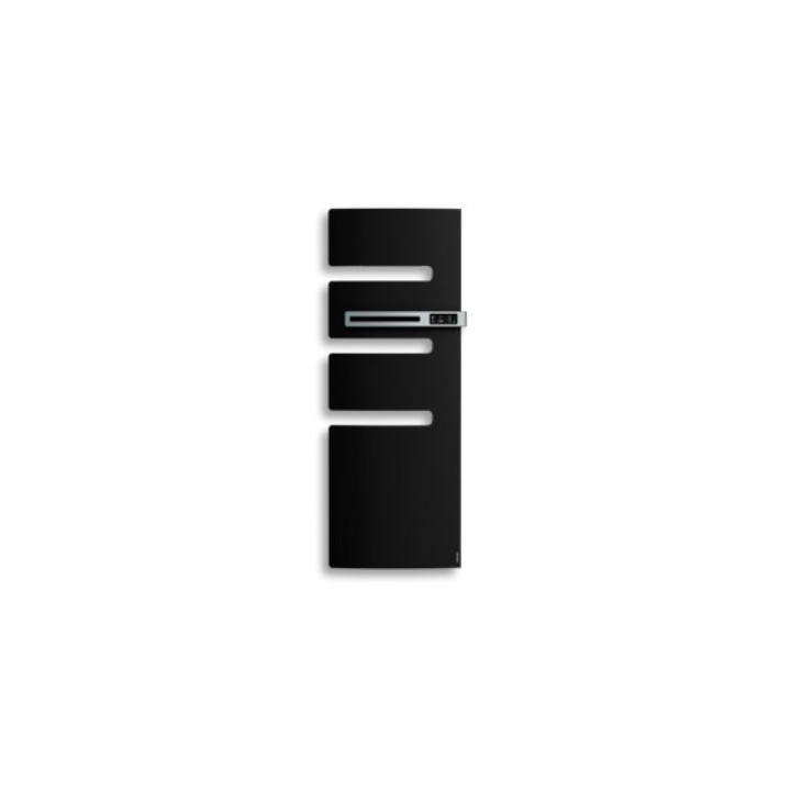 Sèche-serviettes connecté Serenis - Mât à gauche - 500W - Noir
