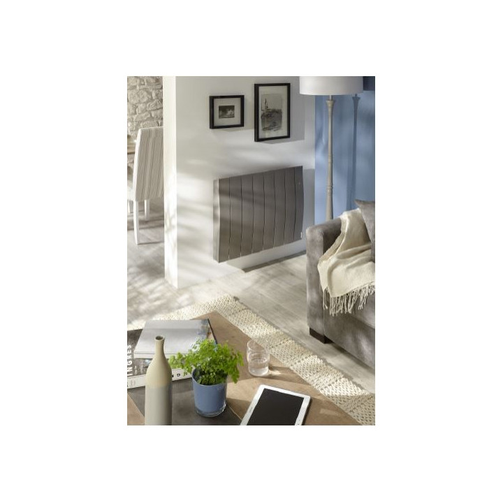 Radiateur connecté Galapagos pilotage intelligent - Horizontal - 1500W - Gris