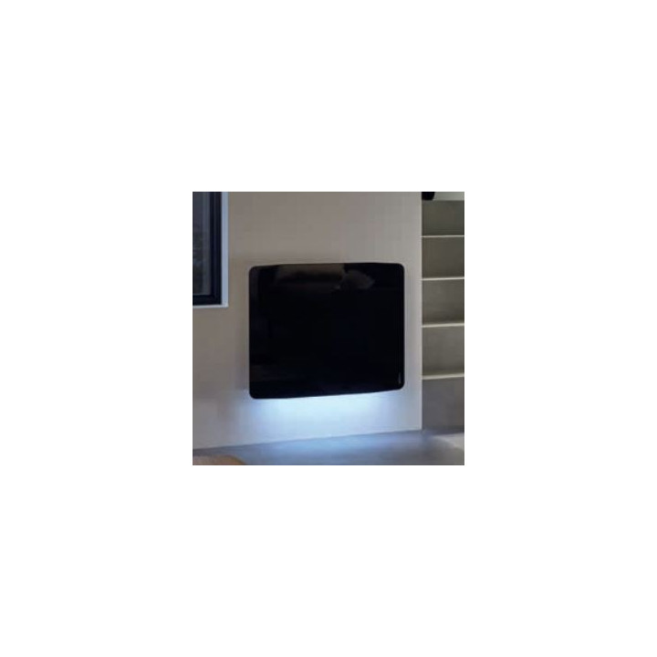 Radiateur électrique Divali Premium connecté - Horizontal - 1000W - Noir brillant