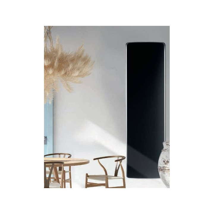Radiateur électrique Divali Premium connecté - Vertical - 1500W - Noir brillant