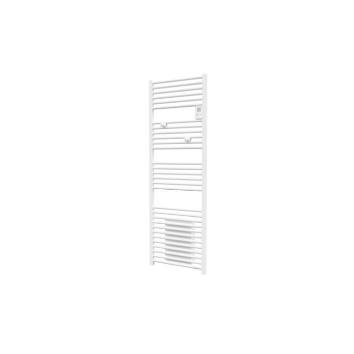 Sèche-serviettes électrique Riva 4 - 750 + 1000W - Avec soufflerie - Blanc satin