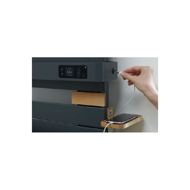 Sèche-serviettes connecté soufflant Allure 3 Virtuose - Mât à gauche - 750+1000W - Brun Sable