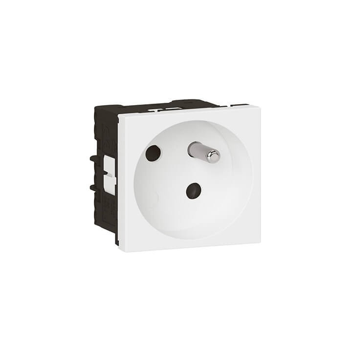 Prise 2P+T Mosaic Link surface - 45° - Blanc