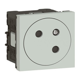 Prise 2P+T Mosaic Link surface - 45° - Gris