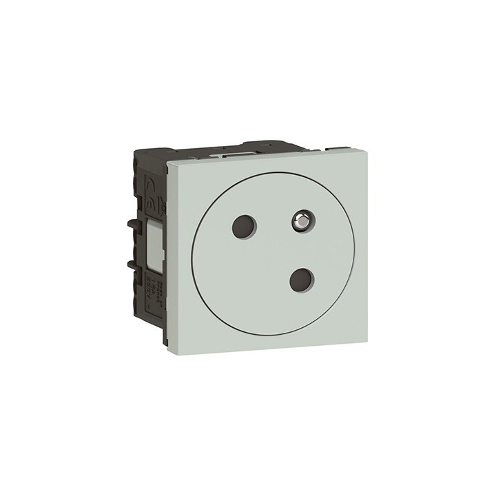 Prise 2P+T Mosaic Link surface - 45° - Gris