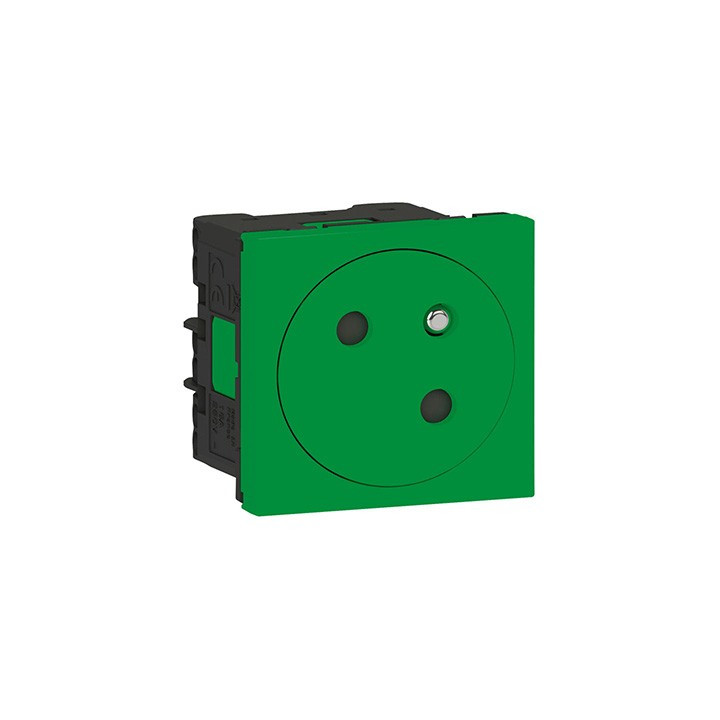 Prise 2P+T Mosaic Link surface - 45° - Vert