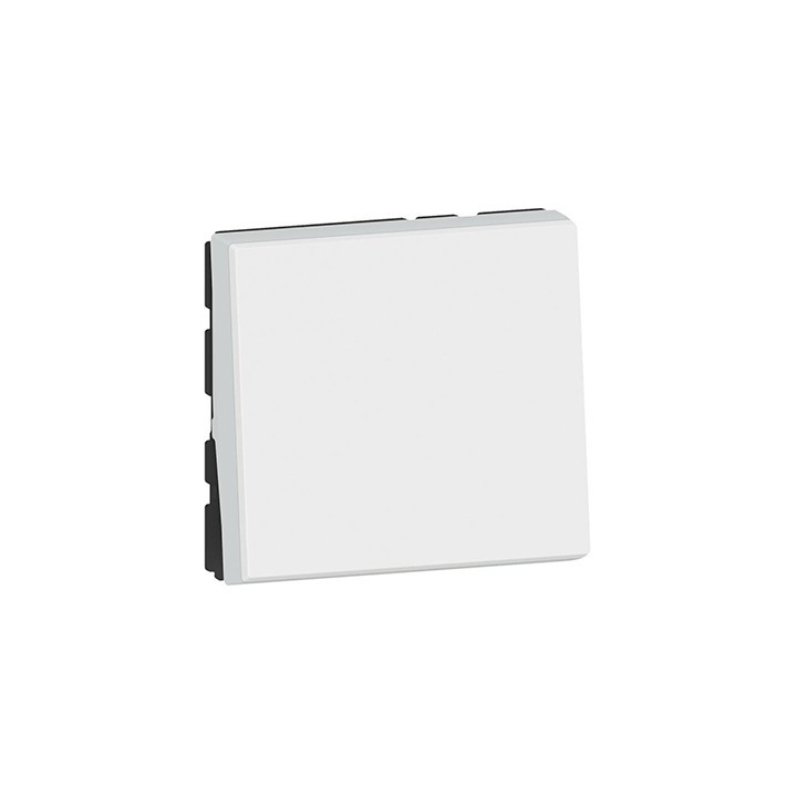 Poussoir Mosaic Easy-LED - 6 AX - 250 V - 2 modules - Blanc