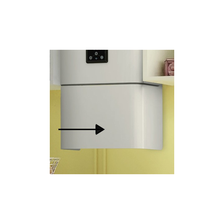 Cache-piquages - Pour chauffe-eau Linéo 40, 65 et 80L - Blanc