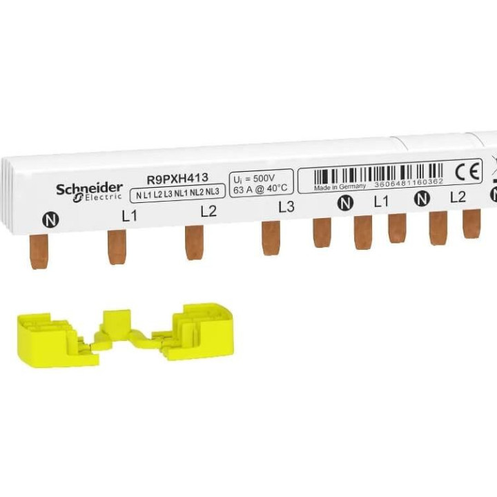 Peigne monobloc XP Resi9 - 3P+N - 63A - 26 pas - 63067662