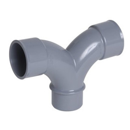 Raccord évacuation - Double coude - Mâle/femelle - 87° - ø32mm