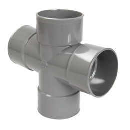 Raccord évacuation - Culotte double - Mâle/femelle - 87° - ø100mm
