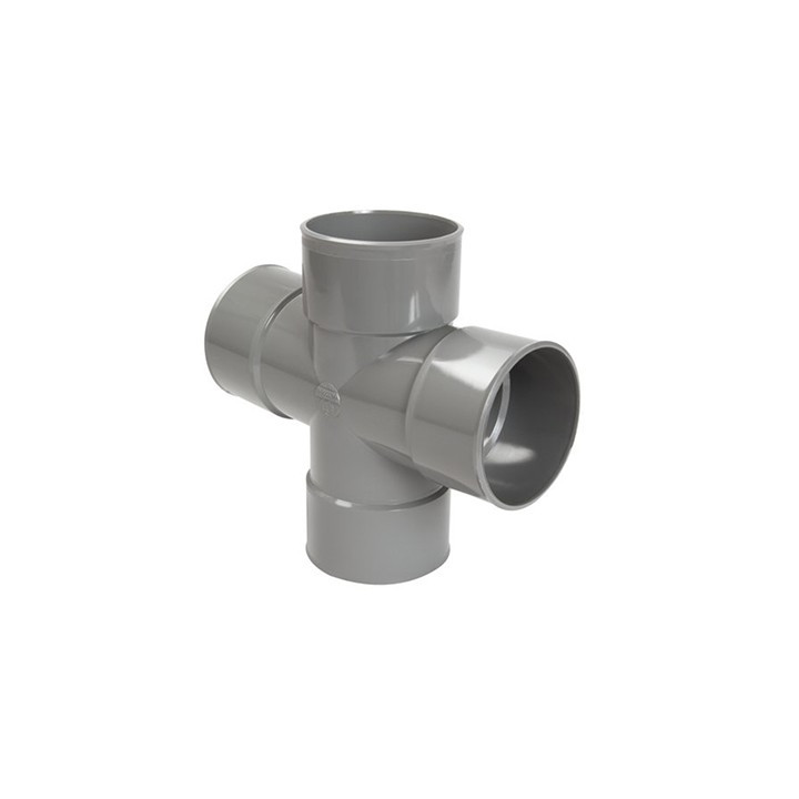 Raccord évacuation - Culotte double - Mâle/femelle - 87° - ø100mm