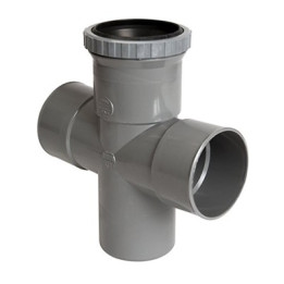 Raccord évacuation - Culotte double - Mâle/femelle - 87° - ø100mm