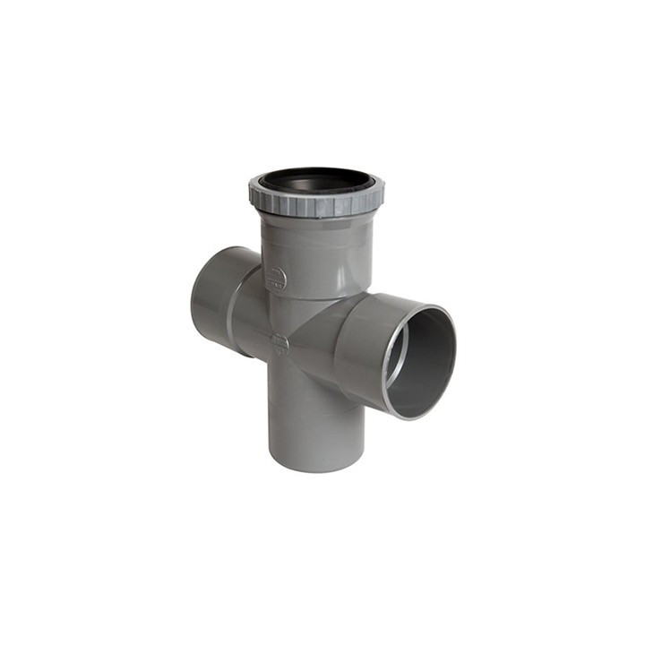 Raccord évacuation - Culotte double - Mâle/femelle - 87° - ø100mm
