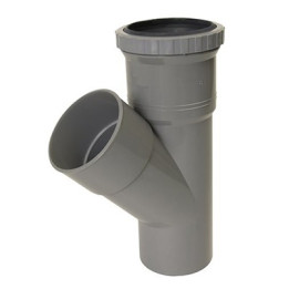 Raccord évacuation - Embranchement simple - Mâle/femelle - 45° - ø100mm